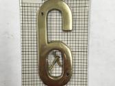 Numeris '6' žalvarinis, 10 cm