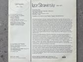 Igor Strawinsky vinilinė plokštelė lp - nuotraukos Nr. 2