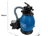 Baseinų filtrų sistema Psfa26 Scheppach 13800 l/h - nuotraukos Nr. 2