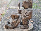 Medinė vintažinė skulptūra "Svieto lygintojas" - nuotraukos Nr. 8