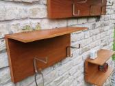 Vintažinė mid century autorinė tikmedžio kabykla - nuotraukos Nr. 18