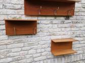 Vintažinė mid century autorinė tikmedžio kabykla - nuotraukos Nr. 20