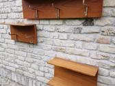 Vintažinė mid century autorinė tikmedžio kabykla - nuotraukos Nr. 22