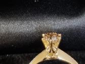 14k/585 geltono aukso žiedas su 0,78ct briliantu. - nuotraukos Nr. 2