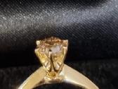14k/585 geltono aukso žiedas su 0,78ct briliantu. - nuotraukos Nr. 3