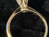 14k/585 geltono aukso žiedas su 0,78ct briliantu. - nuotraukos Nr. 4