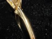 14k/585 geltono aukso žiedas su 0,78ct briliantu. - nuotraukos Nr. 5