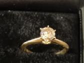 14k/585 geltono aukso žiedas su 0,78ct briliantu. - nuotraukos Nr. 8