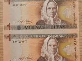 1994 metų 1 litas dviguba Žemaitė