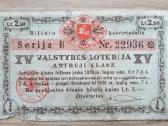 1939 metų valstybinės loterijos bilietas Lietuva