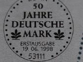 Flugblatt - " 50 Jahre Deutsche Mark " 1988 . - nuotraukos Nr. 5