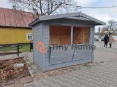 Medinis prekybinis kioskas 2x3 m.