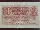 10 Centų 1922 m. Lapkričio 16d Serija Š Lietuva