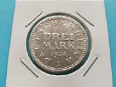 Vokietija Weimaras 3 markes 1924