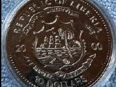 Moneta Liberia 2000m. 5 dollars, cu-ni - nuotraukos Nr. 2