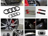 Audi ziedai , S-line, ratlankiu dangteliai, LED.