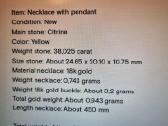 Geltono aukso citrino pakabukai -38ct, 33ct, 49ct. - nuotraukos Nr. 3
