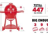 Anglinis lauko grilis Kamado Char-griller Akorn - nuotraukos Nr. 9