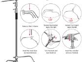 C-stand stovas su alkūne 2,60 cm - nuotraukos Nr. 3
