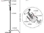C-stand stovas su alkūne 2,60 cm - nuotraukos Nr. 4
