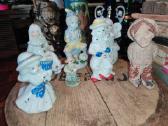 Porceleno statulėlės klaunai