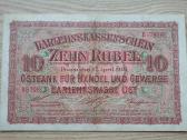 1916 metų 10 Ost rubliai Lietuva Lenkija Vokietija