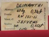 750 sertifikuotas žiedas su safyru ir briliantais - nuotraukos Nr. 13