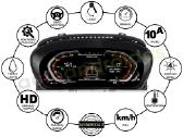 Bmw 5 E60 E61 6 E63 E64 2004-10 LCD spidometras - nuotraukos Nr. 2