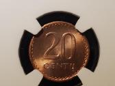 Lietuva 1991 20 centų Ngc Ms65 Rd - nuotraukos Nr. 3
