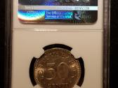 Estija 1936 50 senti Ms62 Ngc
