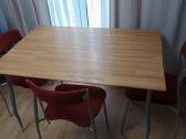 Stalas 120x80x74 (H) ir 4 kėdės, Italija