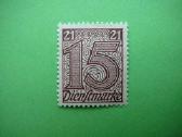 Dienstmarken Vokietija 1920 15pf vdm18s