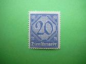 Dienstmarken Vokietija 1920 20pf vdm19s