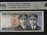 2007 m. 10 litų žemu numeriu