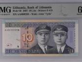 2007 m. 10 litų žemu numeriu - nuotraukos Nr. 3