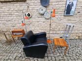 Vintažinis mid century prabangus odinis fotelis - nuotraukos Nr. 28