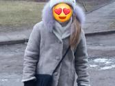 Pilkos spalvos avikailio kailiniai mergaitei