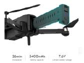 S906 Pro2 dronas su dviejomis kameromis 4k GPS Wif - nuotraukos Nr. 7