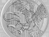 Malta 2023 5 eurai Kilnusis erelis Ag999.9 1oz