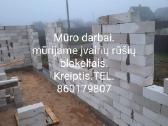 Mūro ir betonavimo darbai.