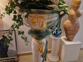Vintažinė Art Nouveau porcelianinė vaza su stovu - nuotraukos Nr. 5