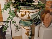 Vintažinė Art Nouveau porcelianinė vaza su stovu - nuotraukos Nr. 7