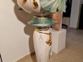 Vintažinė Art Nouveau porcelianinė vaza su stovu - nuotraukos Nr. 10