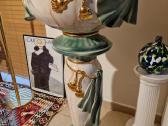 Vintažinė Art Nouveau porcelianinė vaza su stovu - nuotraukos Nr. 15