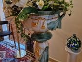 Vintažinė Art Nouveau porcelianinė vaza su stovu - nuotraukos Nr. 22