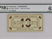 Scheinfeld stovyklos pinigas 10 centų 1946 Pmg 63