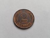 1939 2 santimai Unc