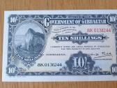 2018 m.proginis 10 šilingų banknotas Gibraltaras