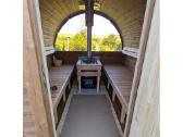 Apvali sauna lauko pirtis bačka 3,5m ilgio - nuotraukos Nr. 16