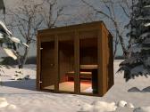Eco modulinė Sauna 2.4x2.4m karkasinė pirtis